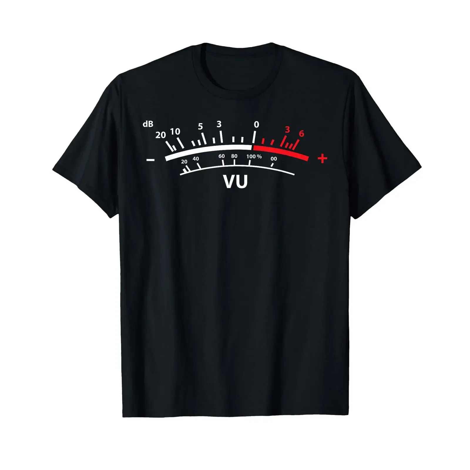 VU Meter dB DJ T Shirt vintage Washed Soft Versatile homme Slightly Stylish Top For Everyday Wear Comfortable Casual fashion