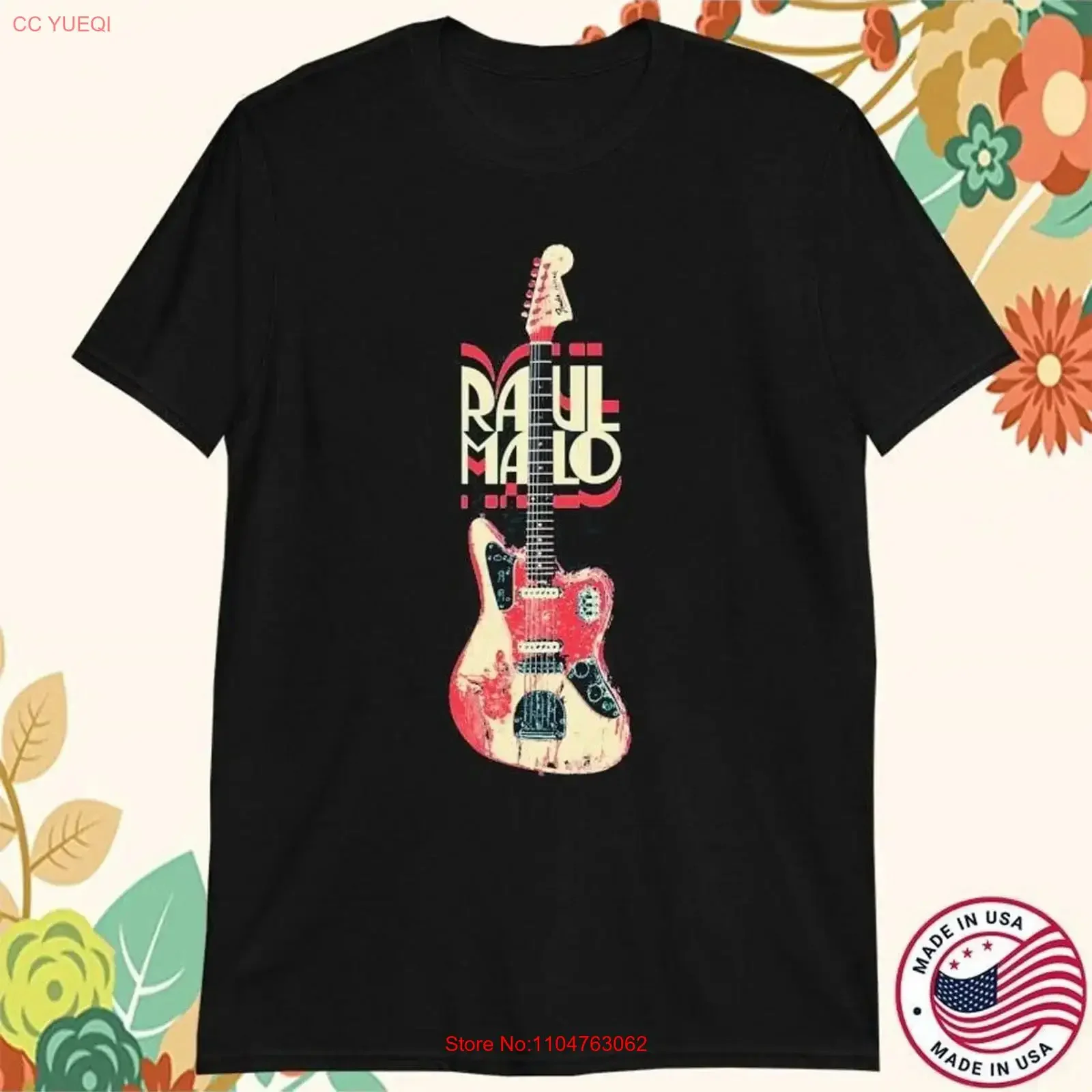 The Mavericks Raul Malo Say Less Guitar T shirts vintage Washed fashion Top For Everyday Wear Casual graphic Versatile