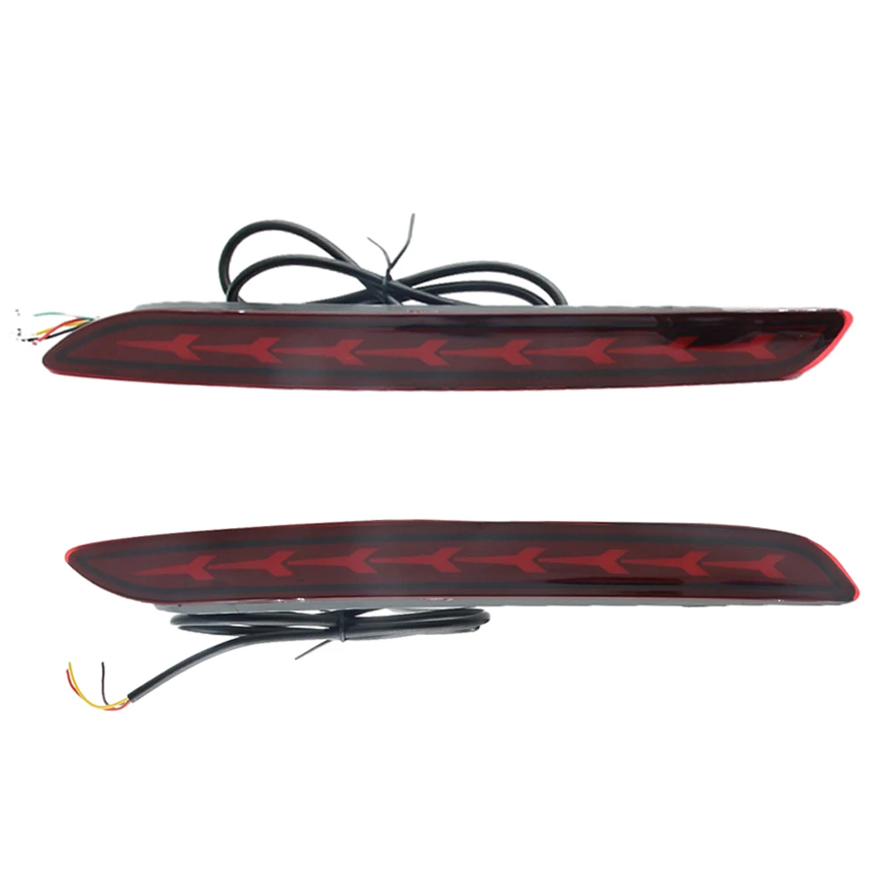 2PCS For Honda Accord 2023 MK11 3-in-1 Functions 12V LED Bumper Light Rear Fog Lamp Brake Light Dynamic Turn Signal Reflector