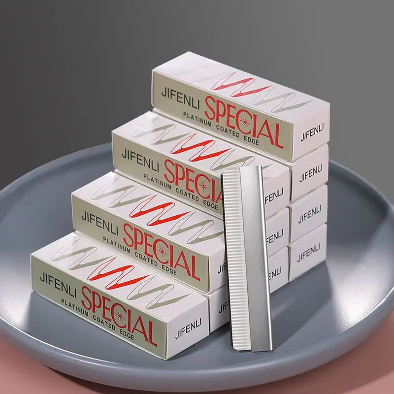 10 個の装飾眉毛刃ステンレス鋼眉毛カミソリナイフメイクアップアーティストカミソリ眉毛ナイフ美容ツール