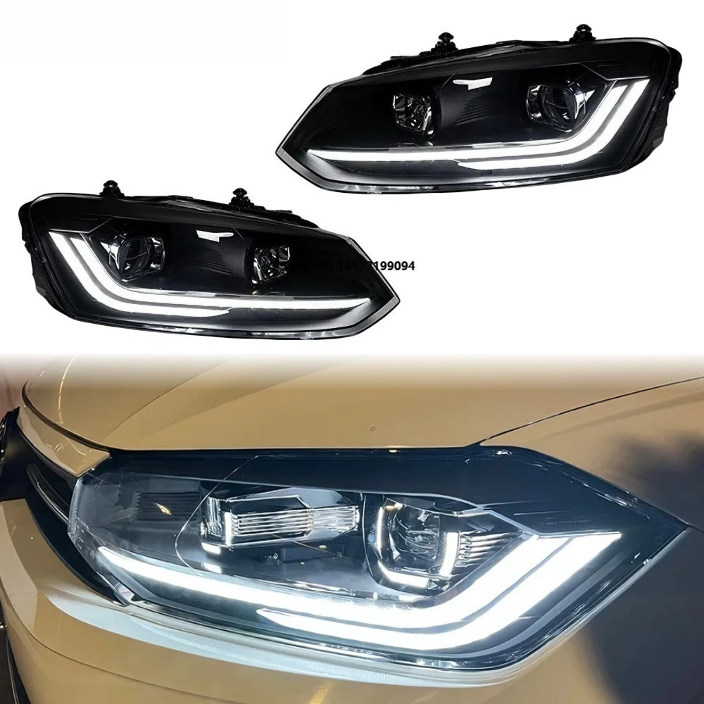 

Polo Headlight 2011-2018 LED Lens Upgrade Front Lamp Car Accessories Hot Selling Plug and Play DRL for