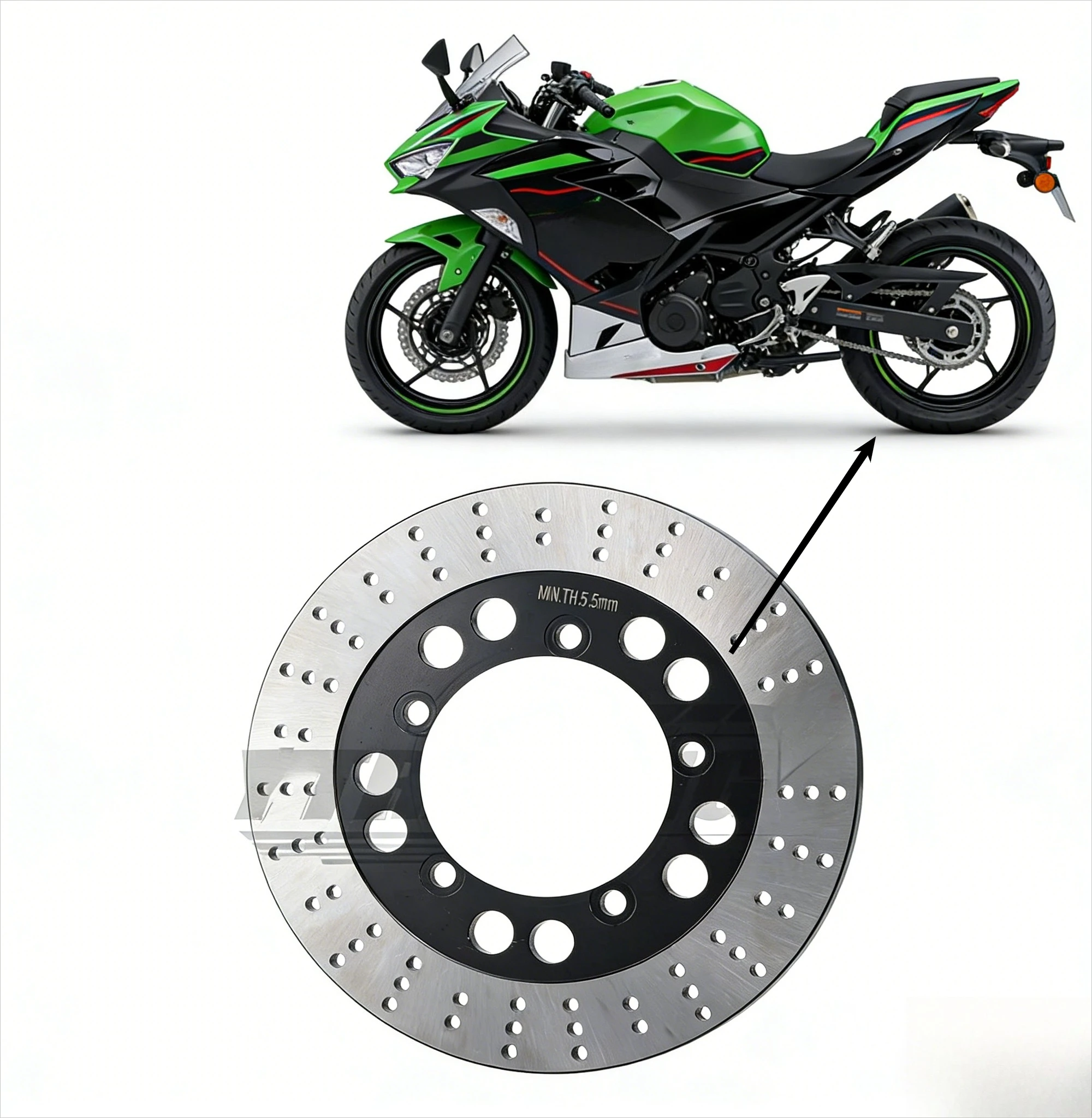 

Motorcycle Front&Rear Brake Disc Steel Rotors Disk For KAWASAKI ZRX1100 1997-2000 ZRX1200 2008 2002 2003 2004 2005 2006 2007