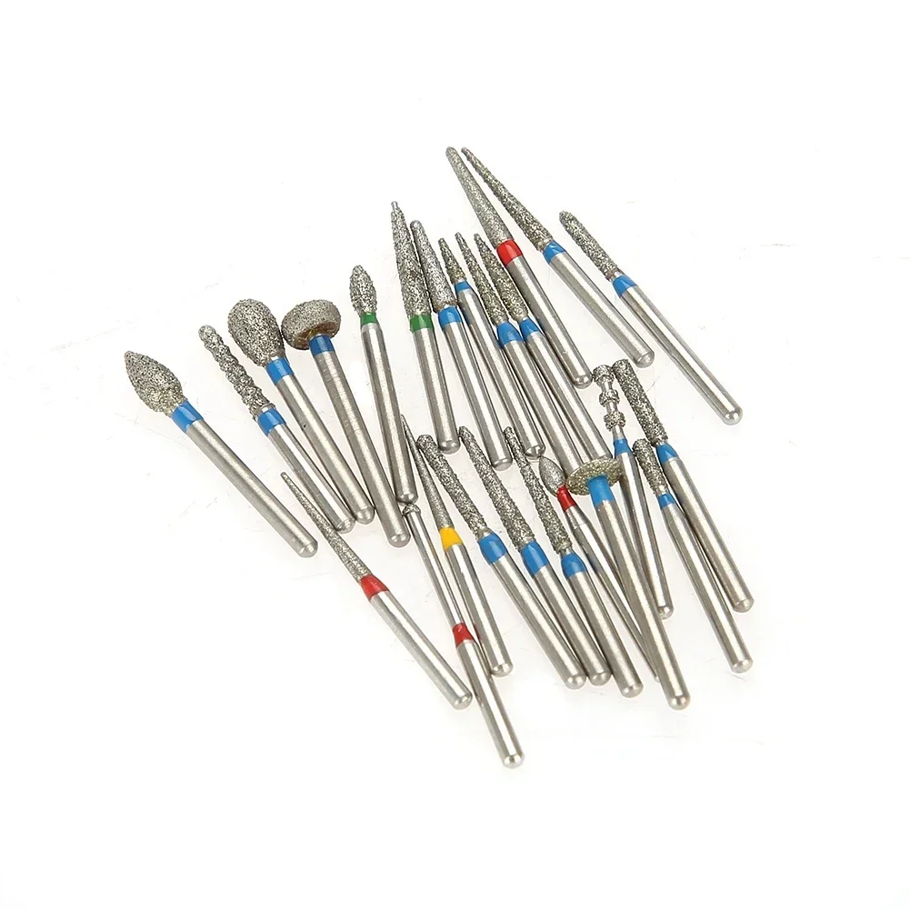 24 หลุมทันตกรรม Burs + ทันตกรรมฆ่าเชื้ออลูมิเนียมเครื่องมือ Diamond Burs เจาะความเร็วสูงบล็อกกล่องเครื่องมือฟอกสีฟัน