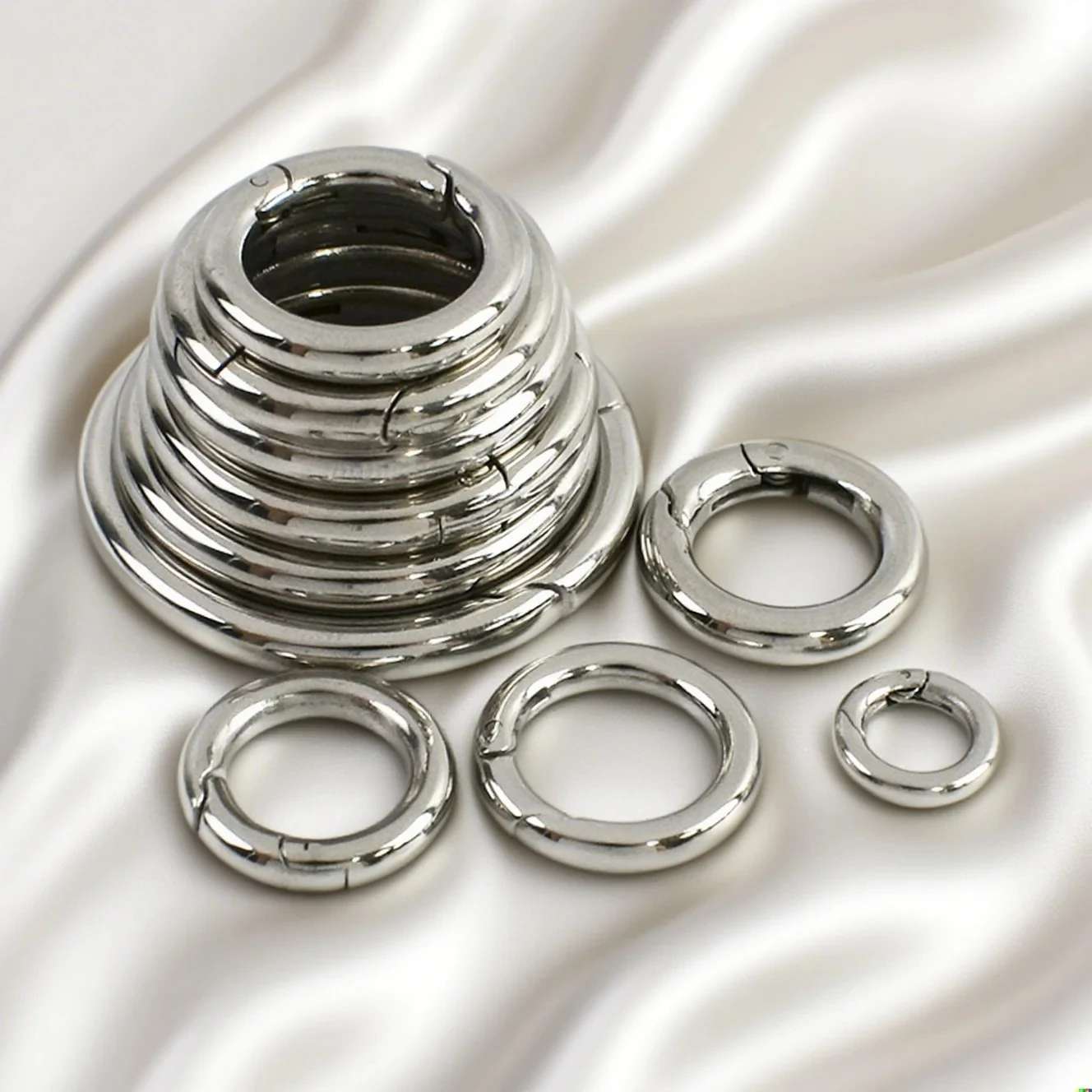 

2/5PCS 304 Stainless Steel O Ring Buckles Keychain Carabiner Spring Hook Buckle Bag Straps Pet Collar Clip Clasp DIY Accessories