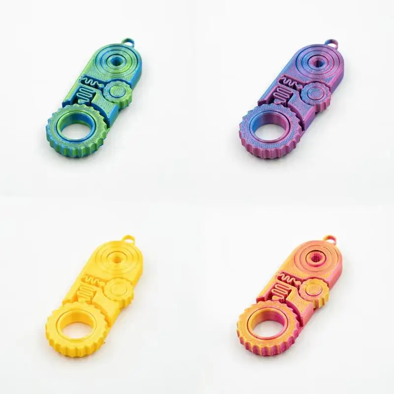 3D Printed Three In One EDC Fidget Toy Gear Rotation Stress Relief Hanging Pendant For Kids Adults Anti Anxiety Hand Play Toy