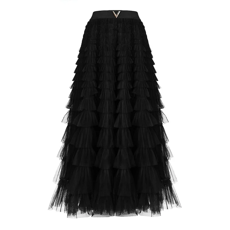 New Arrival Women Skirt Elegant A-Line tiered skirt Lady's skirt