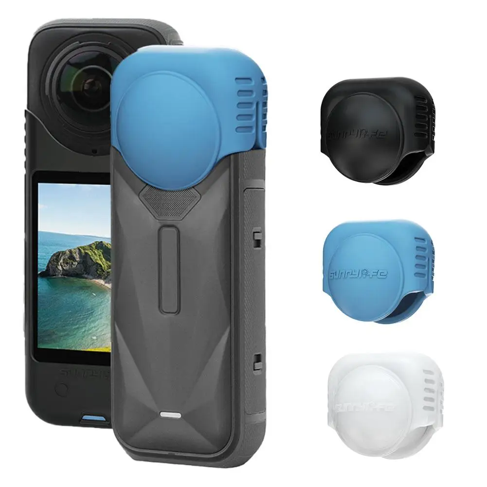 For Insta360 X5 Silicone Case Shockproof Full Body Protective Cover with Lens Protector, Non-Slip Grip Accessory Buckle Durable