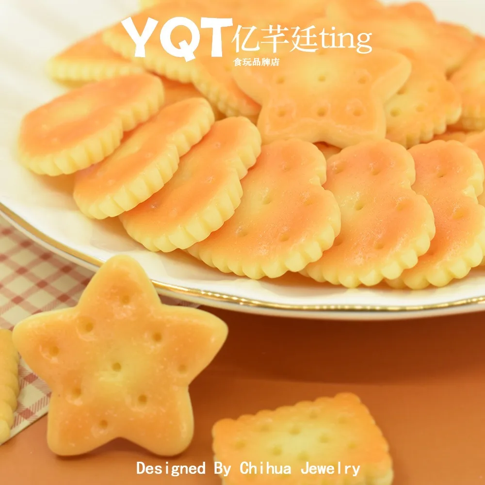 10 Uds. Galletas de simulación, juguetes alimentarios en miniatura, accesorios de resina DIY, accesorios de pegamento en crema