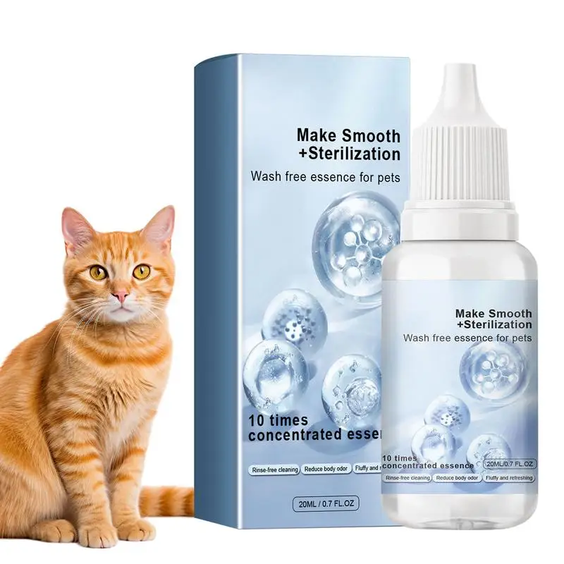 

Pet Dry Cleaning Essence Portable Waterless Cat Oil Dog Cat Puppy Shower Serum Odor Eliminator Pet Supplies Without Rinsing