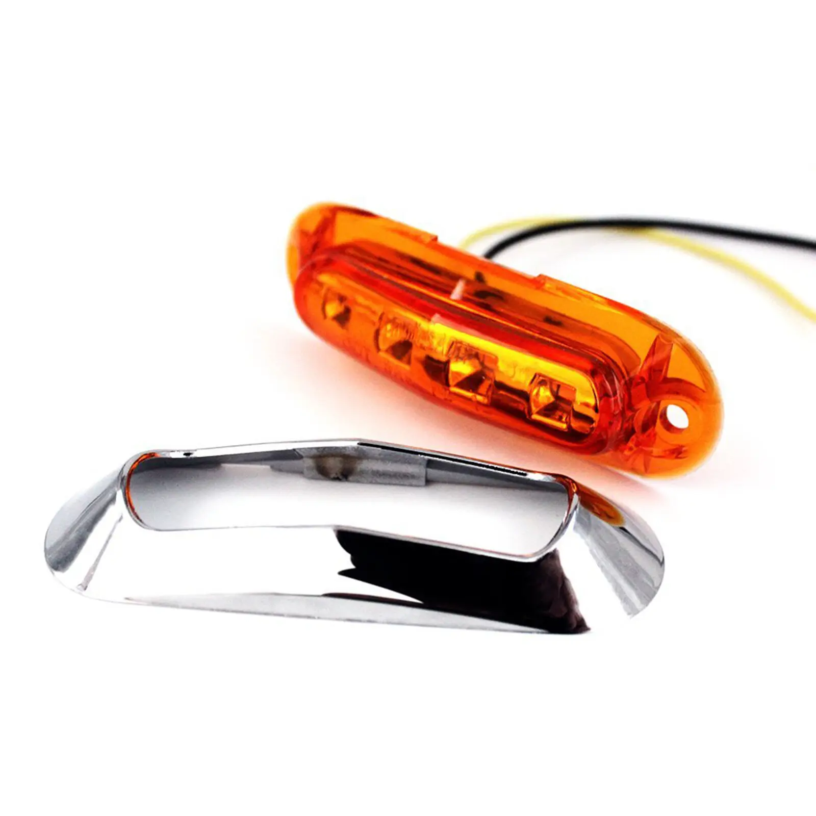 Trailer Indicator Amber LED For Trailer Installation Shockproof Mounting Bracket Included ABS Material For Trailers