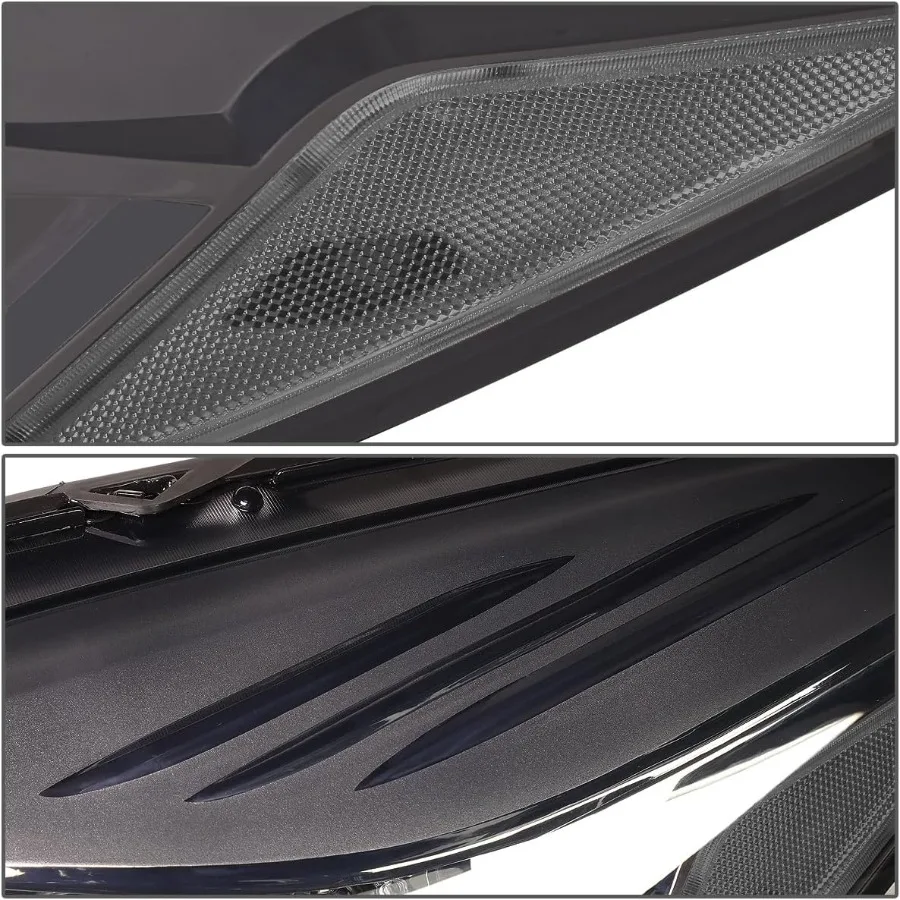 مجموعة مصابيح أمامية متوافقة مع 20132016 Ford Escape عدسات مدخنة يسار يمين مجموعة مصابيح أمامية زاوية شفافة لتقوية الليل المحسنة #3