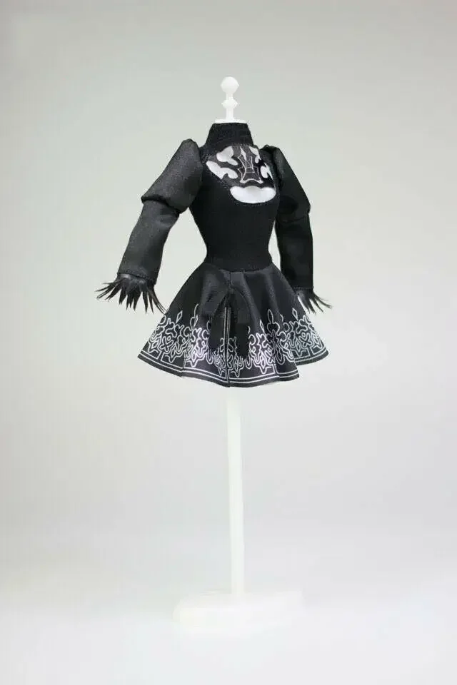 

1/6 Scale Black Coat Dress Model for 12" Female Action Doll Toys
