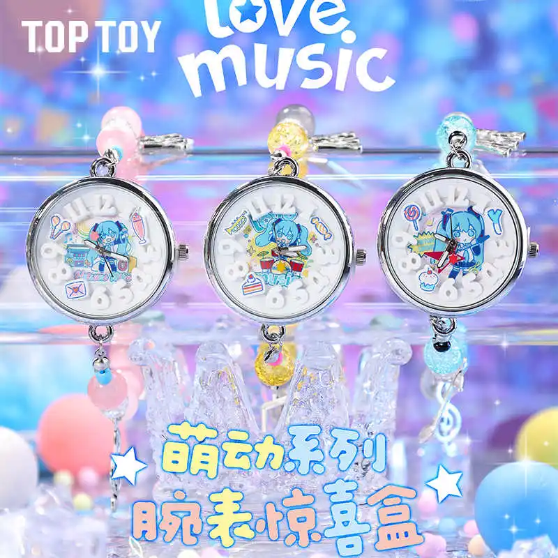 Original Hatsune Miku mignon Anime montre boîte aveugle jouet Kagamine Rin Kagamine Len en forme de montre Surprise jouet cadeau