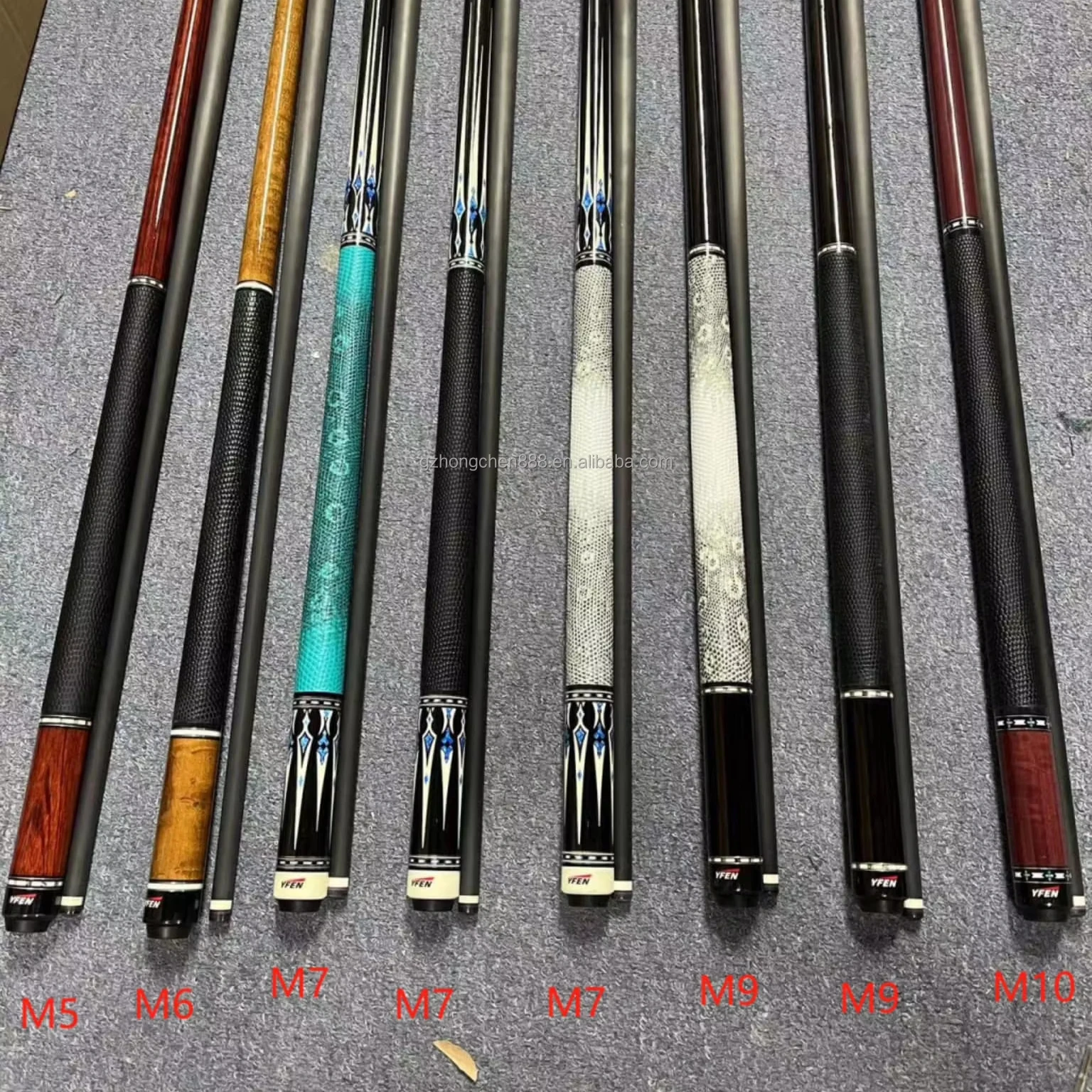 

Premium Quality YFEN Series 1/2 Carbon Shaft Maple Wood Butt Billiard Pool Cue 58 Inch with Cue Extension