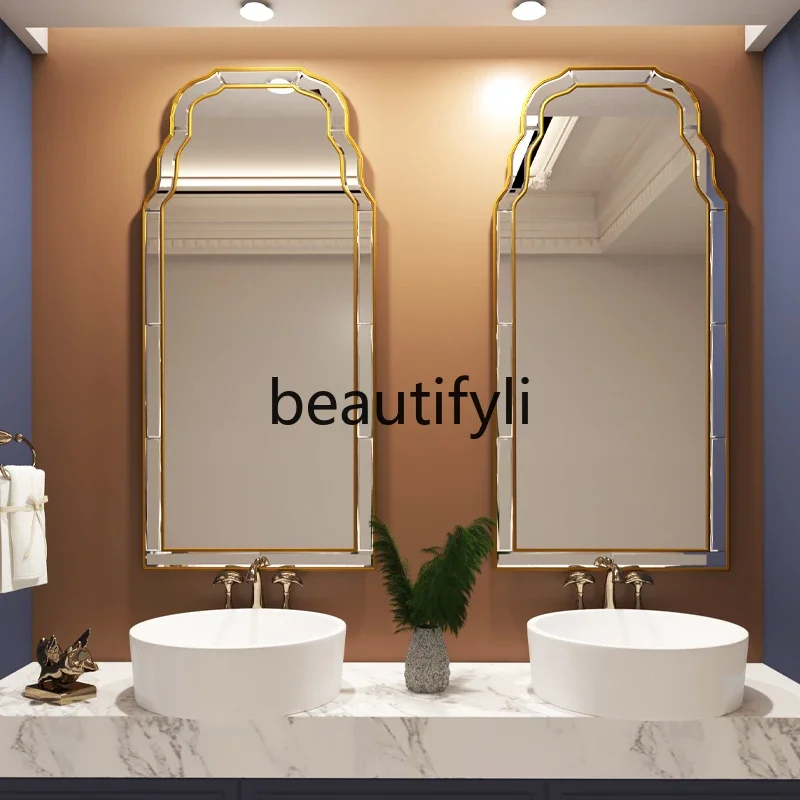

Dressing sticker makeup mirror wall sticker high definition whole body home toilet bathroom mirror living room smart wall0420