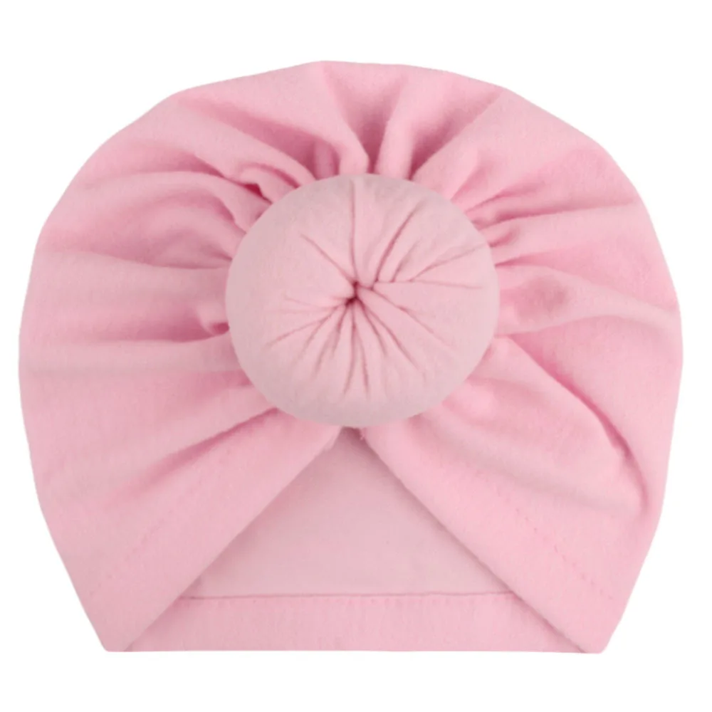 Newborn Fetal Caps Toddler Hats Kids Baby Boy Girl Turbans Cotton Beanie Hat Winter Warm Cap Knot Soft Children Accessories