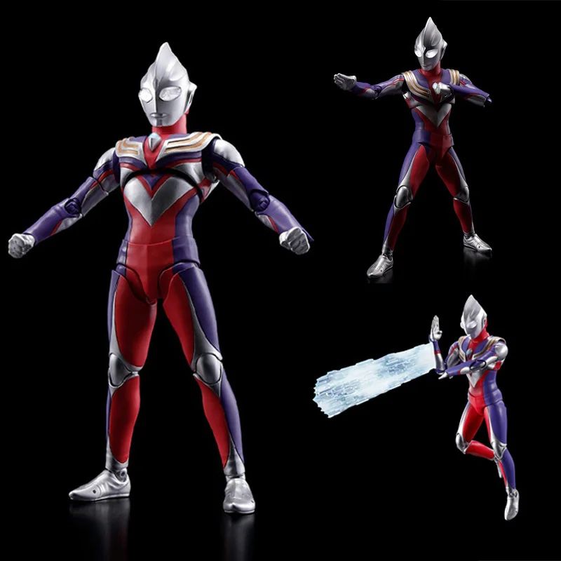 SHF Ultraman Tiga Glitter Ver. Figura True Bone Carving + Ultimate Zero/Geed/Decker/Blaizer Set
