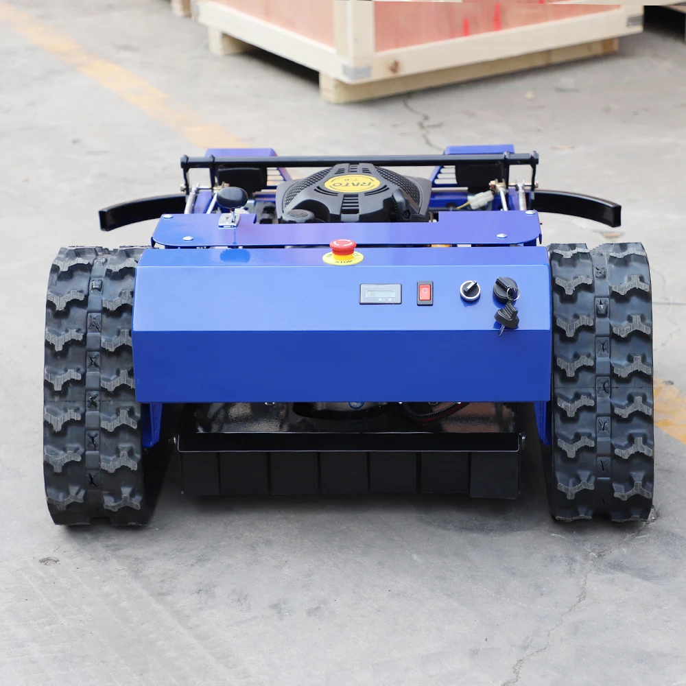 最も費用対効果の高いゼロターン芝刈り機、電動スタート付きロンシン452cc/ヤマハ452ccエンジン搭載のリモートコントロールクローラー式芝刈り機