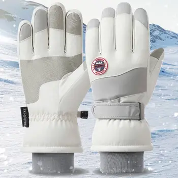 Kış Snowboard kayak eldivenleri kaymaz dokunmatik ekran su geçirmez motosiklet bisiklet peluş sıcak bisiklet eldiveni yüksek kaliteli