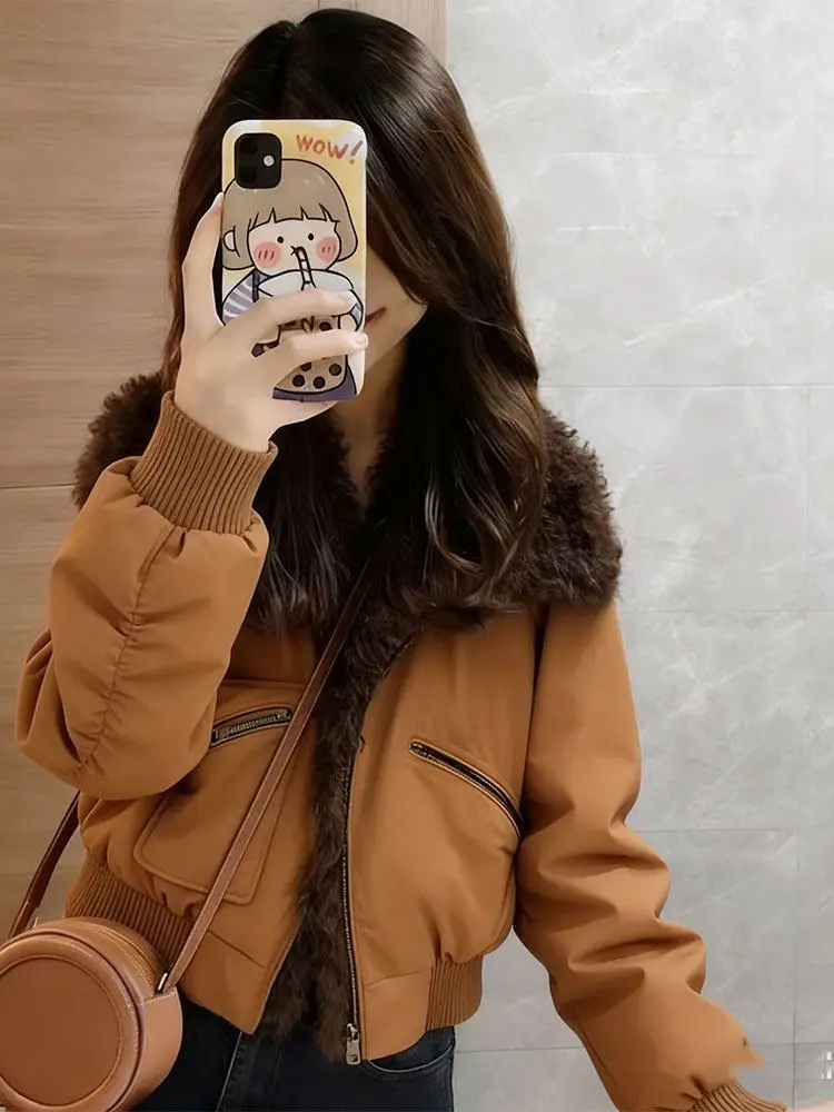 

ort Puffer Jaet Women's Fluffy Winter Coat Thi Outerwear Commute Sle Korean Version Regular Fit White Du ...