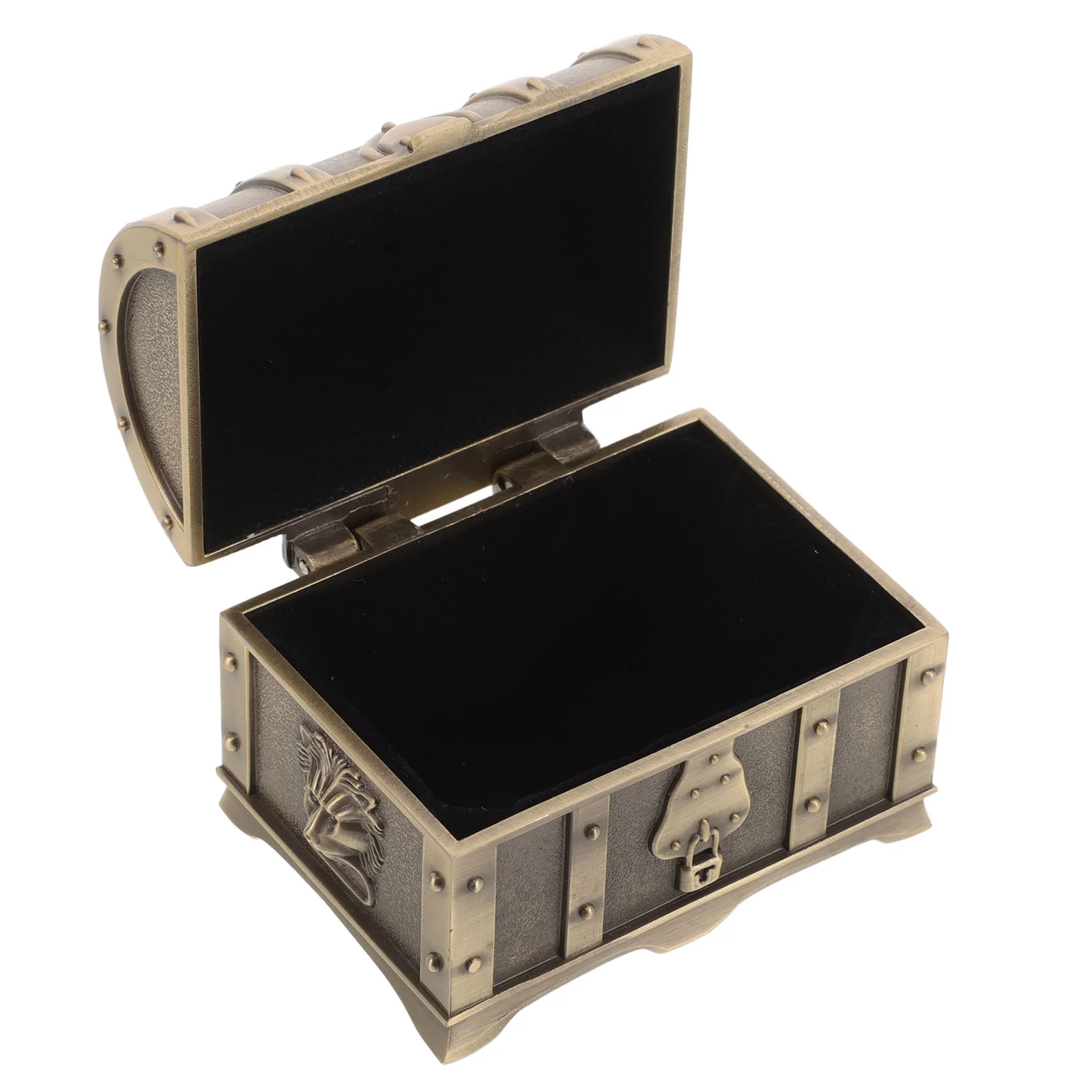 Treasure Chest Jewelry Box Earring Storage Case Retro Cases Packing Boxes Desktop Decor