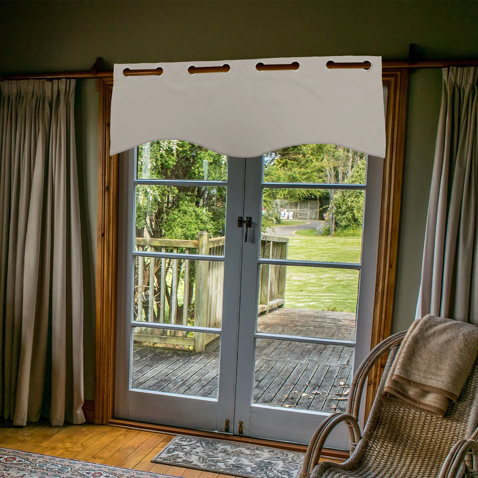 

for Blackout Curtains Small Window Light Filtering White Grey Polyester Door Gray