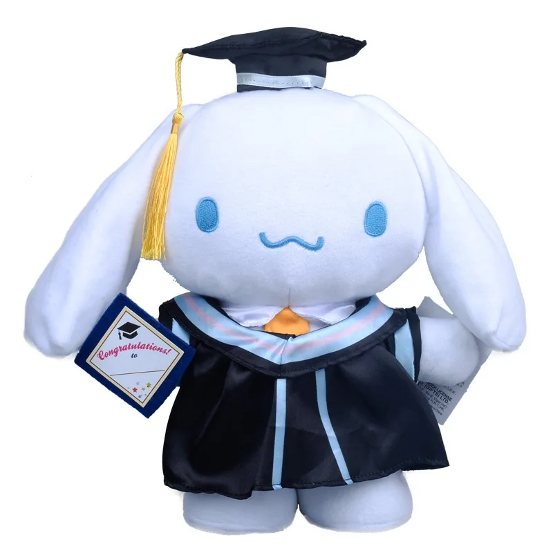 Sanrio Cinnamoroll Kuromi Hello Kitty Plush Graduation Season Toy Cartoon Soft Stufffed Doll Anime Decor Toys For Children Gift image 6