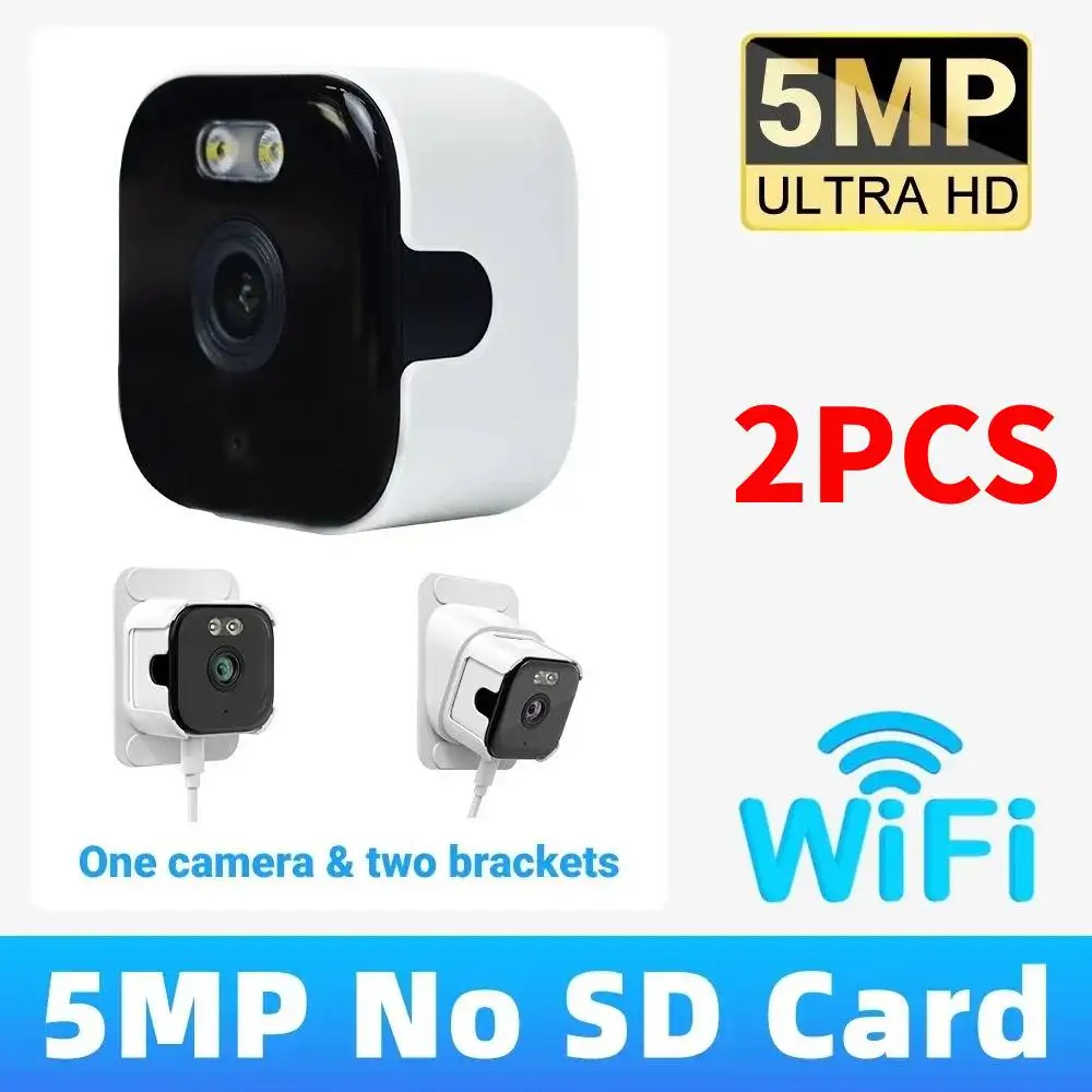 5MP Raamcamera 5GHz WiFi Binnencamera's Voor Home Security Kleur Nachtzicht Bewegingsdetectie 24/7 Opname Snelle installatie