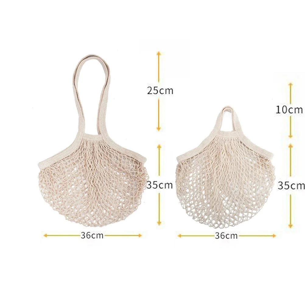 

Cotton Net Bag Knitted Mesh Shopping Vegetable Fashion String Lightweight Soft H Eco Friendly Storage Beach