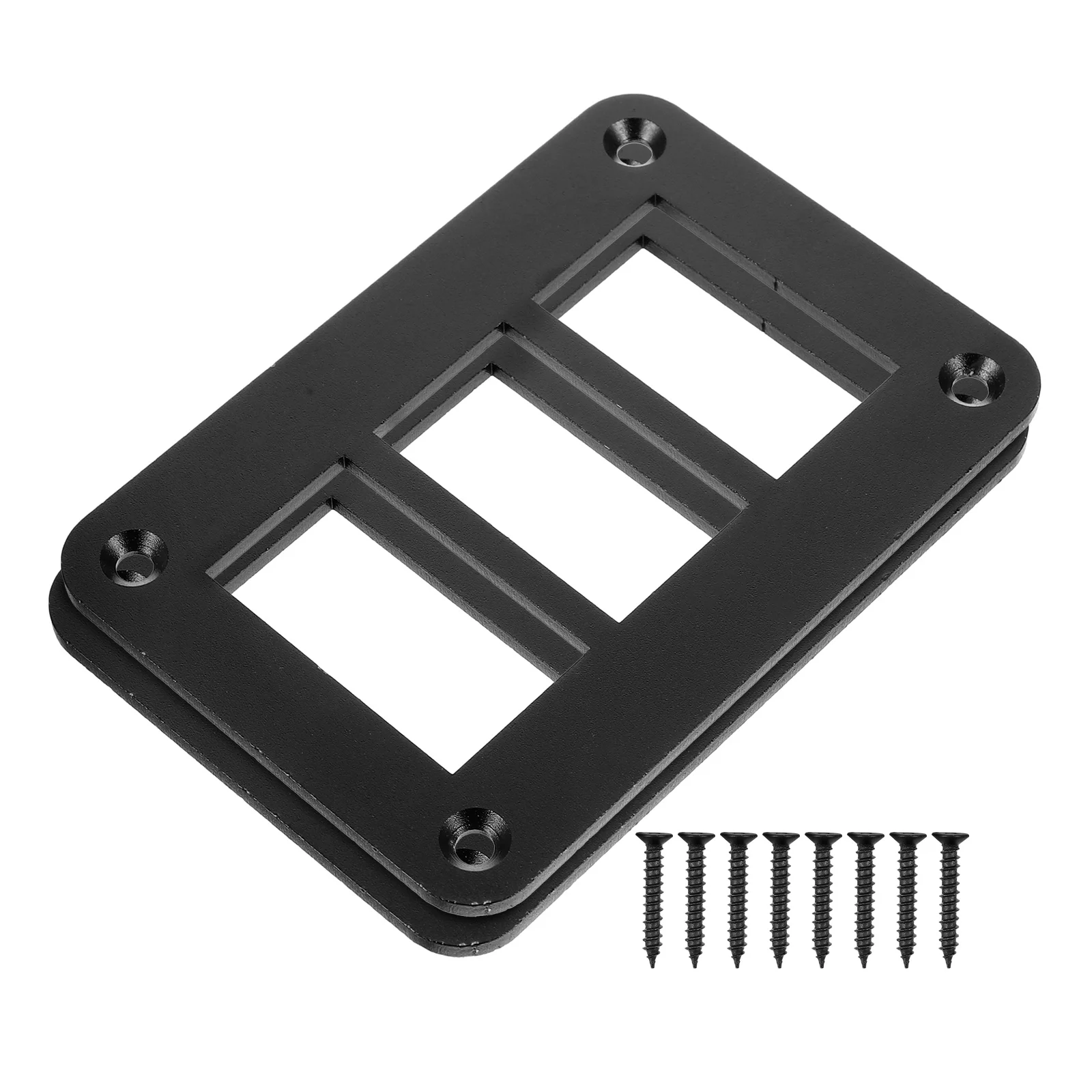 

2Pcs Black Panel Plate Mount Rocker Switch Mount Bracket Rocker Toggle Switch Panel for Car Boat RV Marine Relay