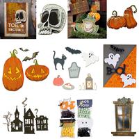 Happy Halloween Pumpkin Ghost  Metal Cutting Dies Horrible Skeleton Town Die Cut Set For DIY Scrapbooking Decorative Card Making