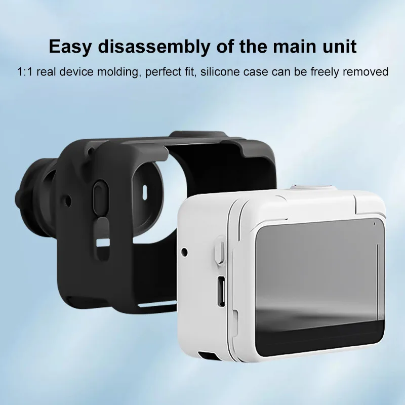 Für Insta360 GEHEN 3S Daumen Kamera Silikon Fall Kaninchen Käfig Körper Fall Schutzhülle Fall mit Objektiv Kappe Für insta360 GEHEN 3S