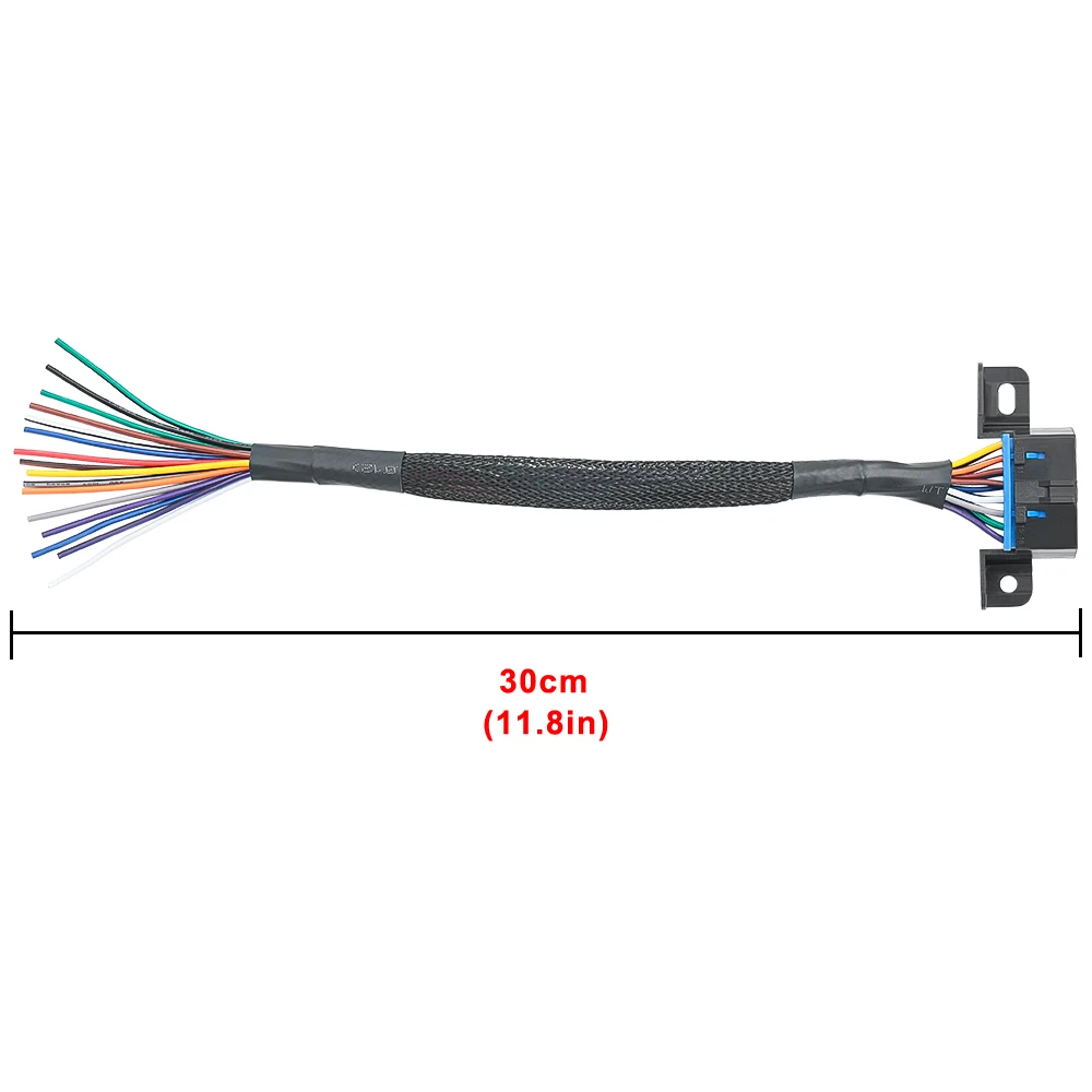 30 سنتيمتر DIY 16pin أنثى إلى ذكر obd كابل obd2 16 دبوس تمديد 10 سنتيمتر السيارات سيارة أداة تشخيص obd 2 موصل سيارة الماسح الضوئي #4