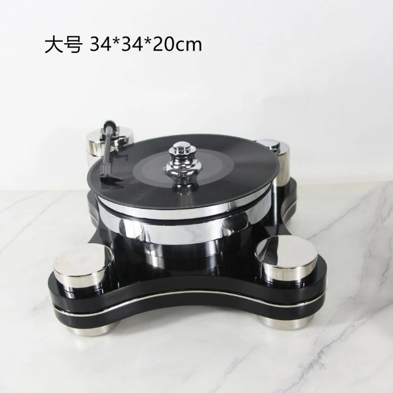 Turntable Model Ornament Stainless Steel Decorative Sculpture for Hotel Living Room Showroom Decoration