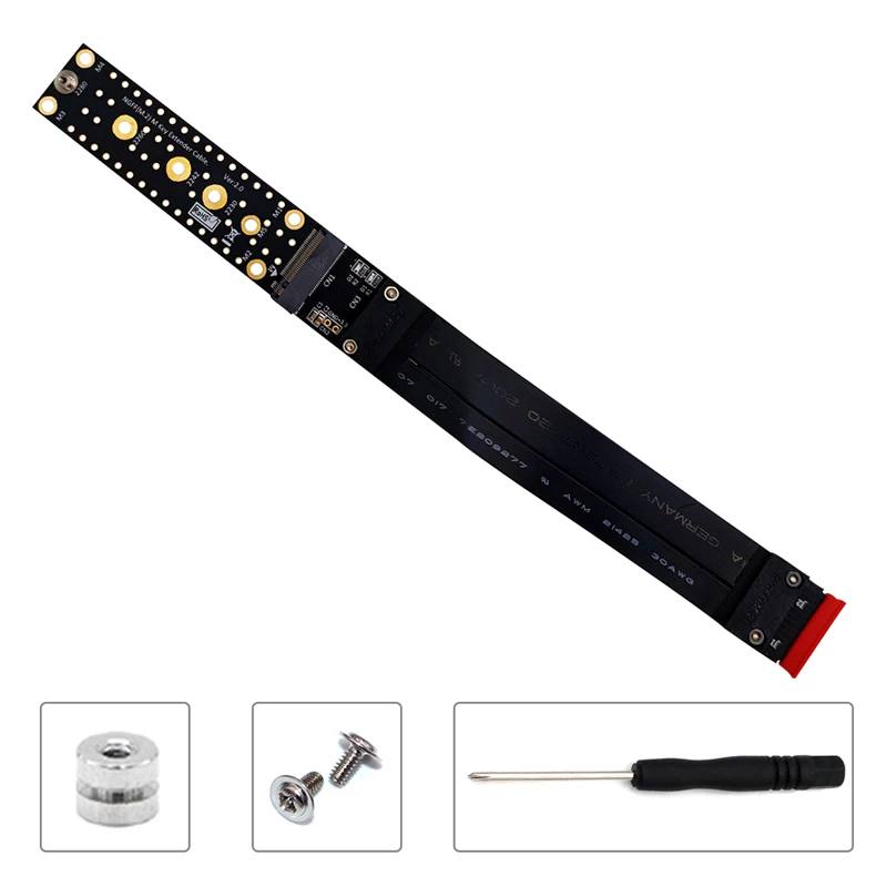 

Solid Drive Riser Card NGFF M.2 to KEY-M M2 Extender Riser Cable PCIe 3.0 X4 Full Speed Riser Cable M.2 NVMe SSD Extension Cable