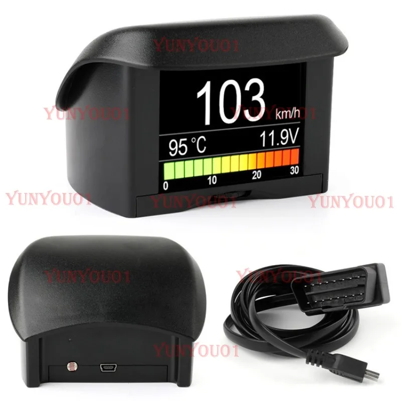 Head-up Display, Engine Diagnosis, Speed, Water Temperature Display, Overseas Version