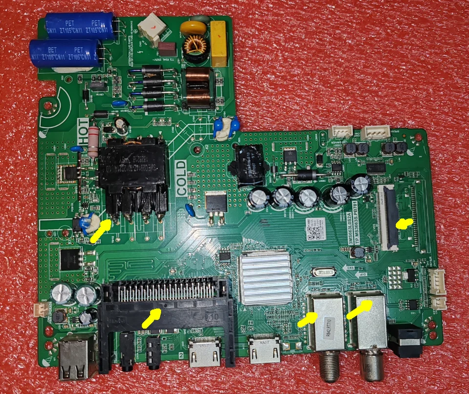 TP.MS3663S.PB781 3MS663L0S2A Three in one TV motherboard 4