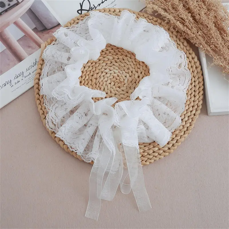 Fashion Lace Ruffled Multi-layer Fake Collar Versatile Detachable Mesh Decorative Collar French Style Elegant Lady Collar