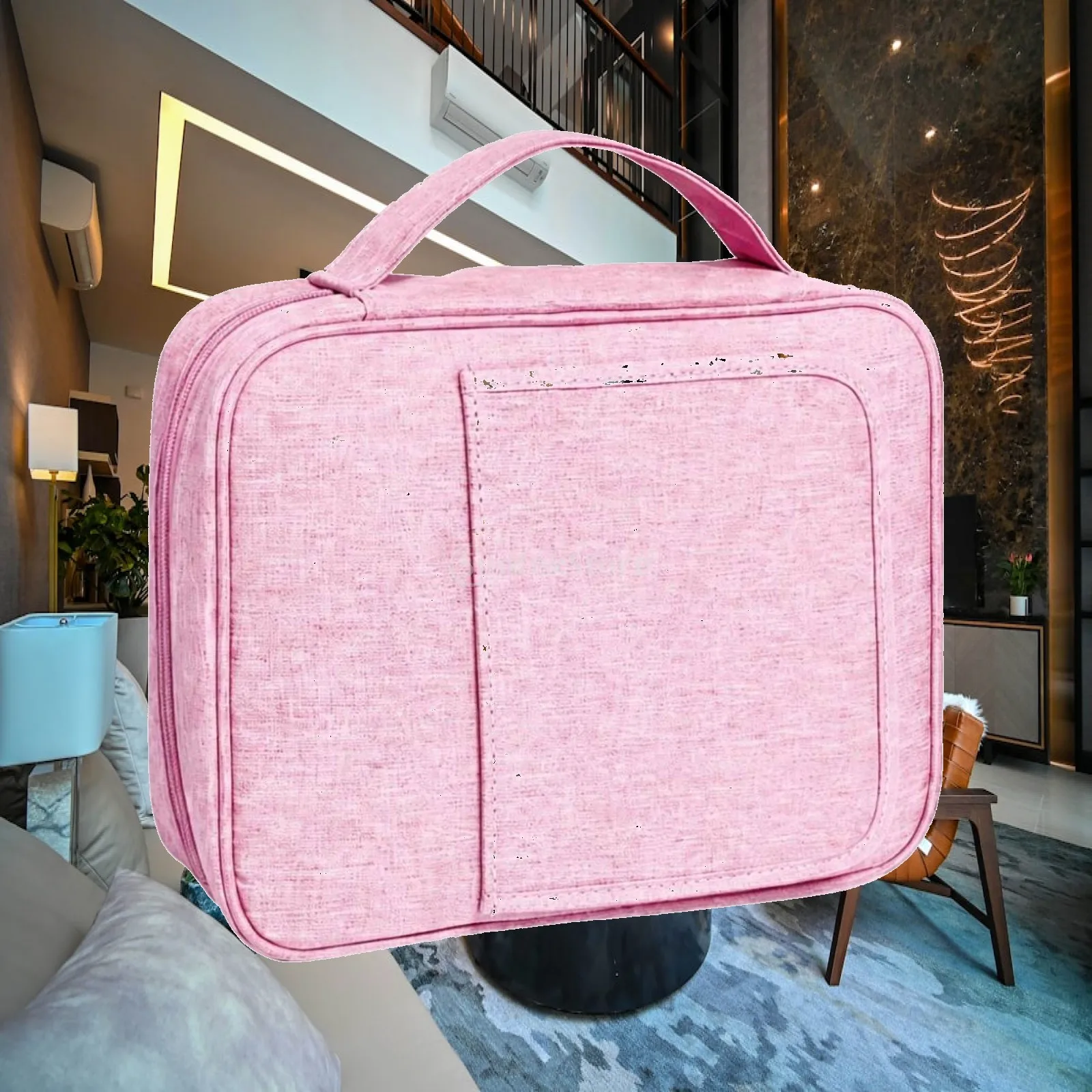 Storage Case Portable Book Storage Case with Carrying Handle Journal Organizer Pouch Water-Resistant for Readers, Everyday Use