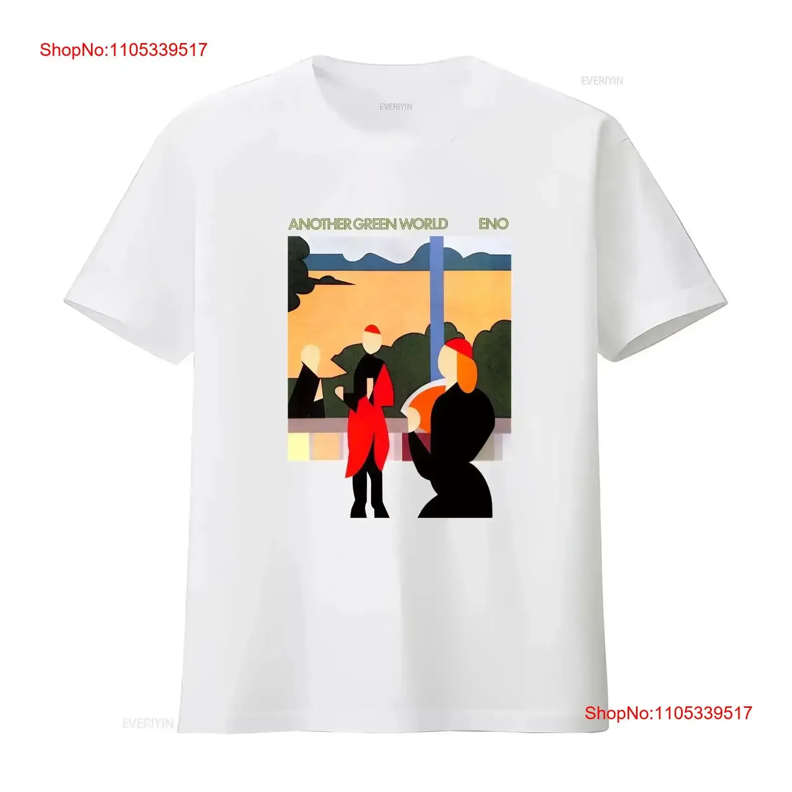 Cotton T shirt Eno Another Green World Brian Music Guitar vintage Washed Versatile graphic Casual Comfortable fashion  vintage