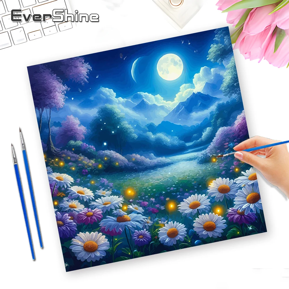 Evershine Pictures By Numbers Landscape Art Drawing Daisy Co