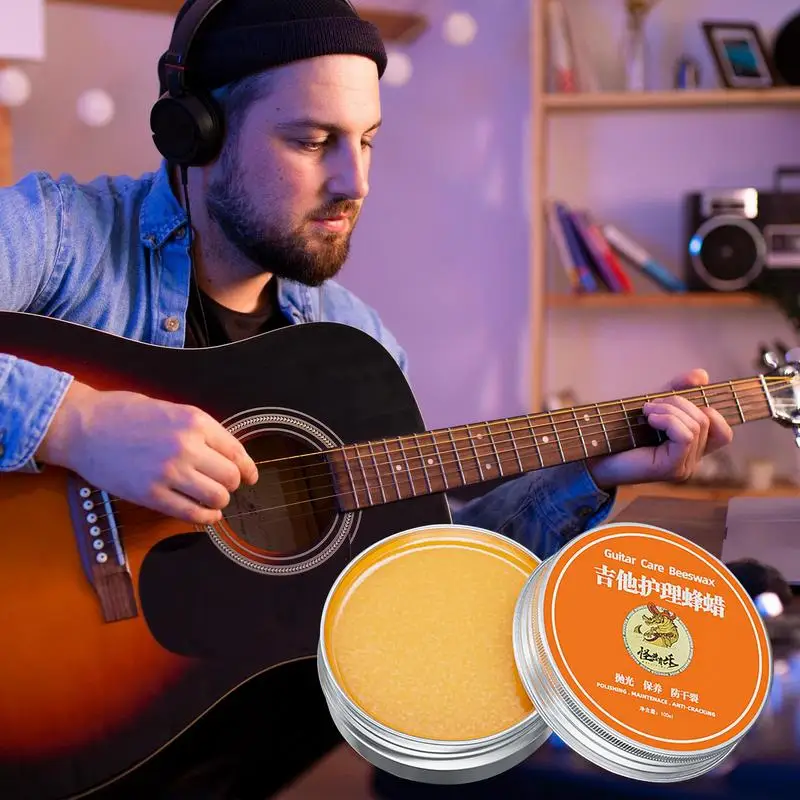 Guitar Polish Multipurpose Maintenance Beeswax Cleaning Musical Instrument Care 100ml Fingerboard Oil Guitar Care Beeswax String