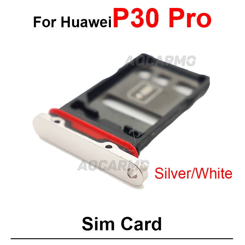 1Pcs For Huawei P30 Lite Pro P30Lite SIM Card Tray Slot Holder P30Pro Replacement Parts Sky Blue