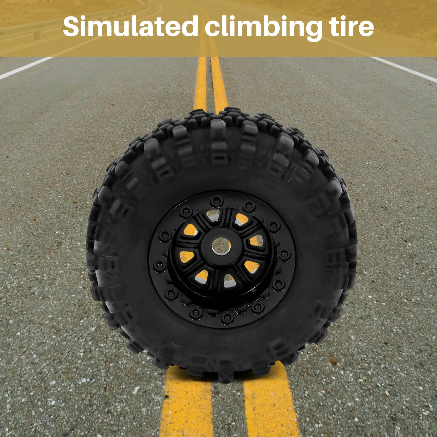 (A30I] 4PCS 47X18mm Wheel Rims Tires Tyre Set for SCX24 90081 AXI00001 1/24 RC Crawler Car Upgrade Parts Accessories