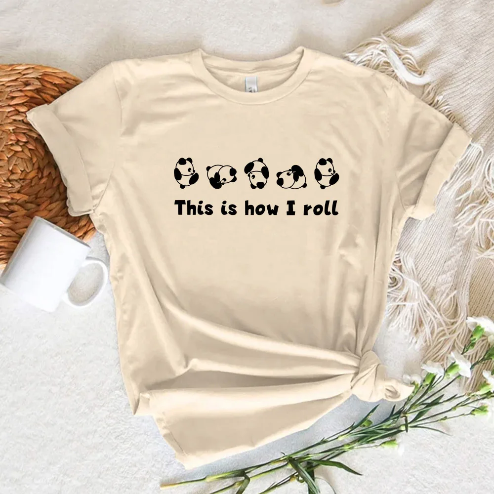 

Panda t shirt women summer graphic streetwear Tee female comic manga streetwear clothes