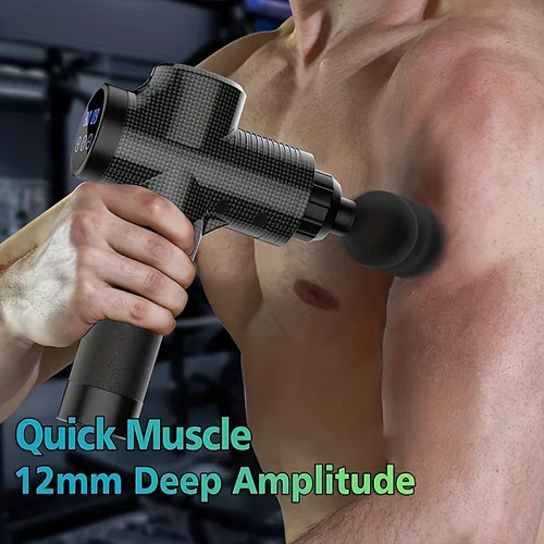 Imagen 2 del producto Pistola de masaje de 30 niveles, masajeador muscular profundo para relajación corporal y cuello, equipo eléctrico de Fitness, reducción de ruido para hombre y mujer
