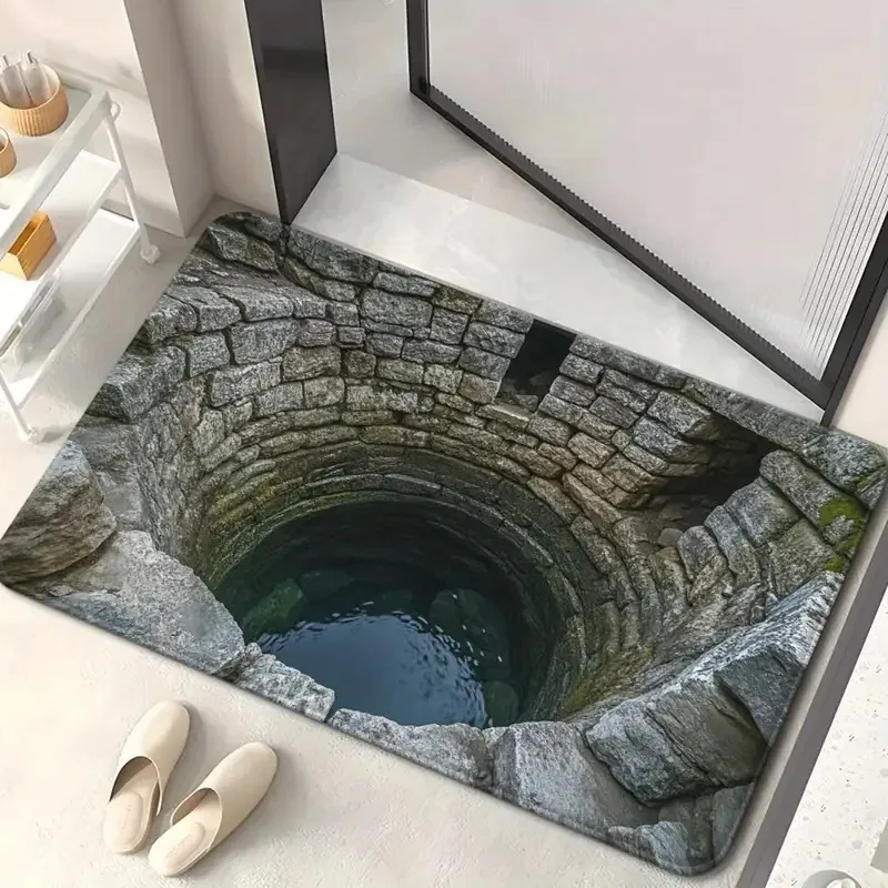 الوهم البصري البساط دوامة تصميم ممسحة عدم الانزلاق قابل للغسل البساط المطبخ الكلمة حصيرة غرفة المعيشة المنزلي والحمام ديكور السجاد #3