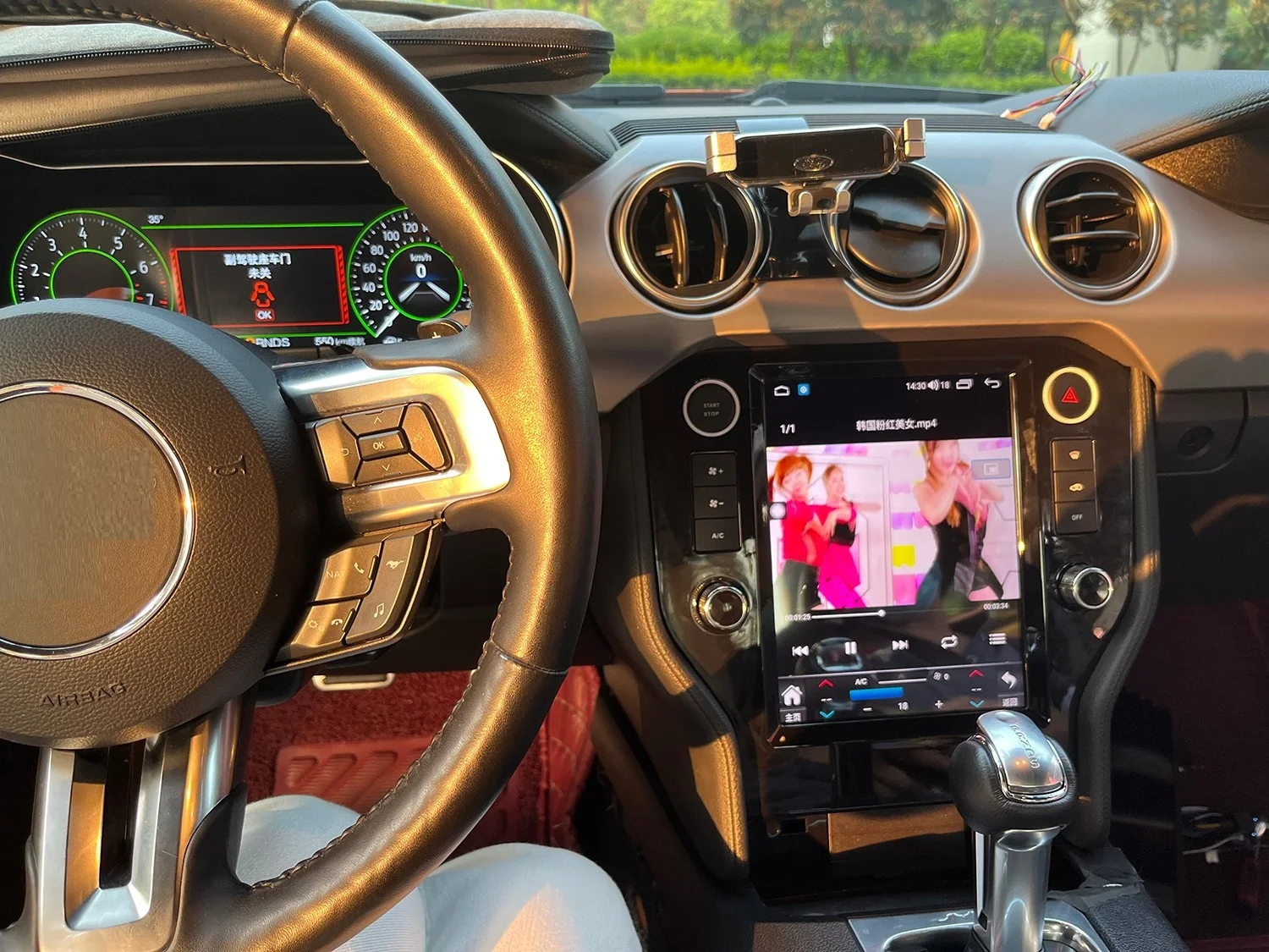 Android 13 Vertical Screen Stereo Receiver GPS Navi Audio Record Head Unit For Ford Mustang 2015 2016 2017 2018 2019 2020 2021