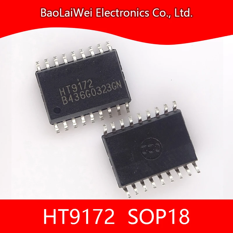 

500pcs HT9172 18SOP ic chip Electronic Components Integrated Circuits Active Components DTMF Receiver (18SOP)