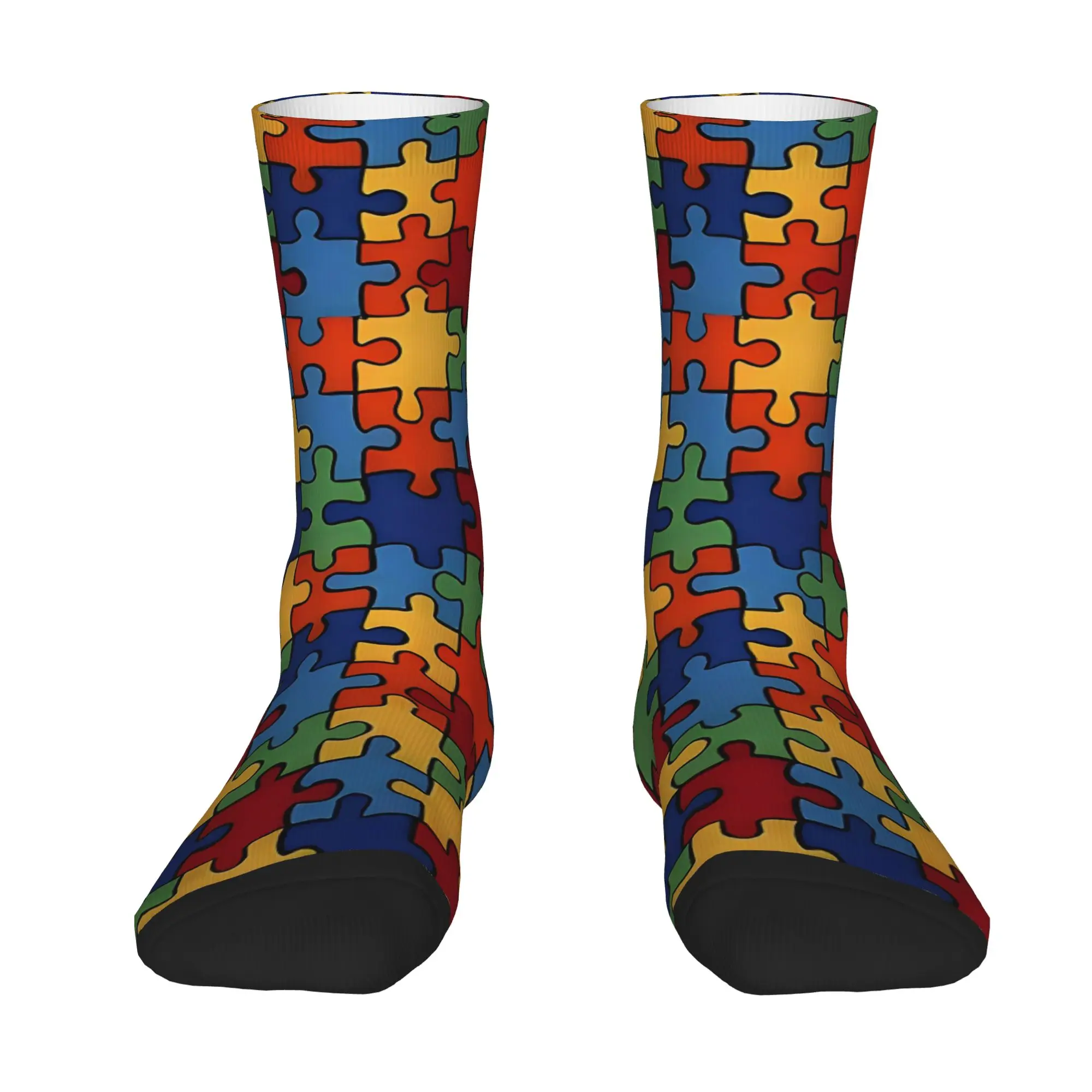 Funny Sock  Swirl stripe color block print32 Vintage Seamless Pattern Printed Men Socks Novelty Men's Socks